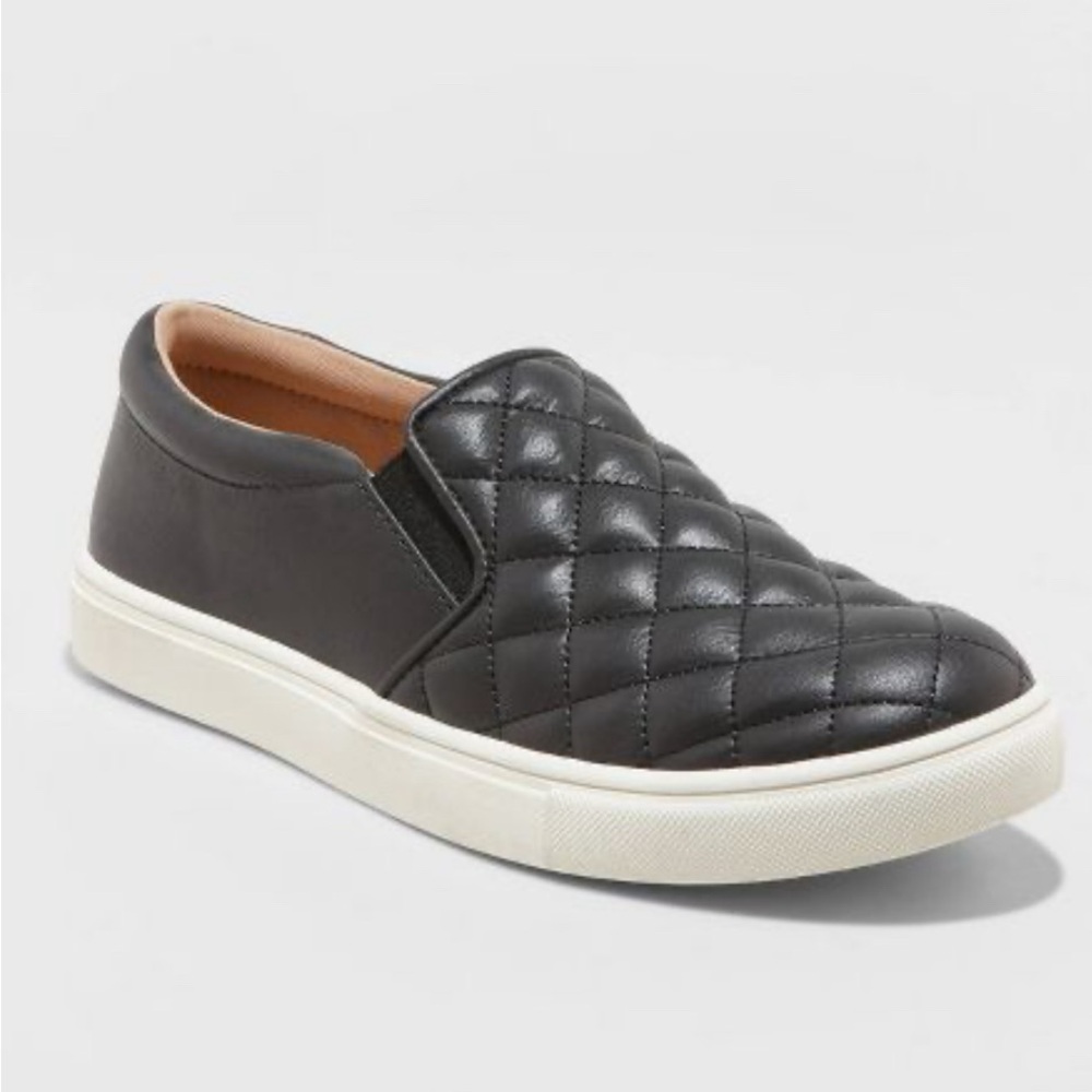 Women's Reese Sneakers with Memory Foam Insole - A New Day black - 7.5